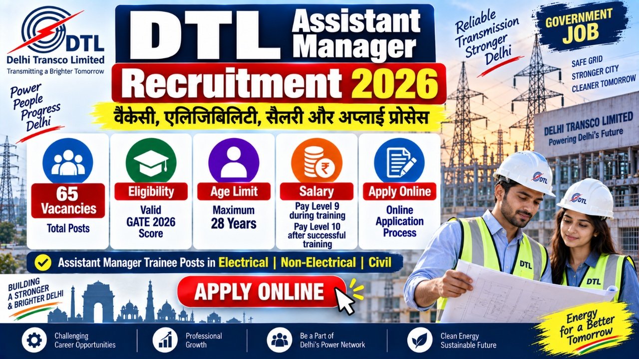 DTL Assistant Manager Recruitment 2026