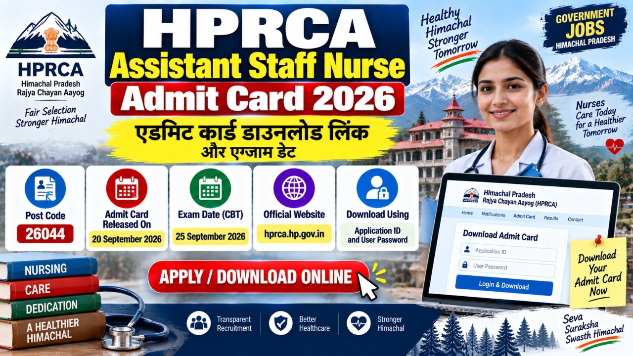 HPRCA Assistant Staff Nurse Admit Card 2026