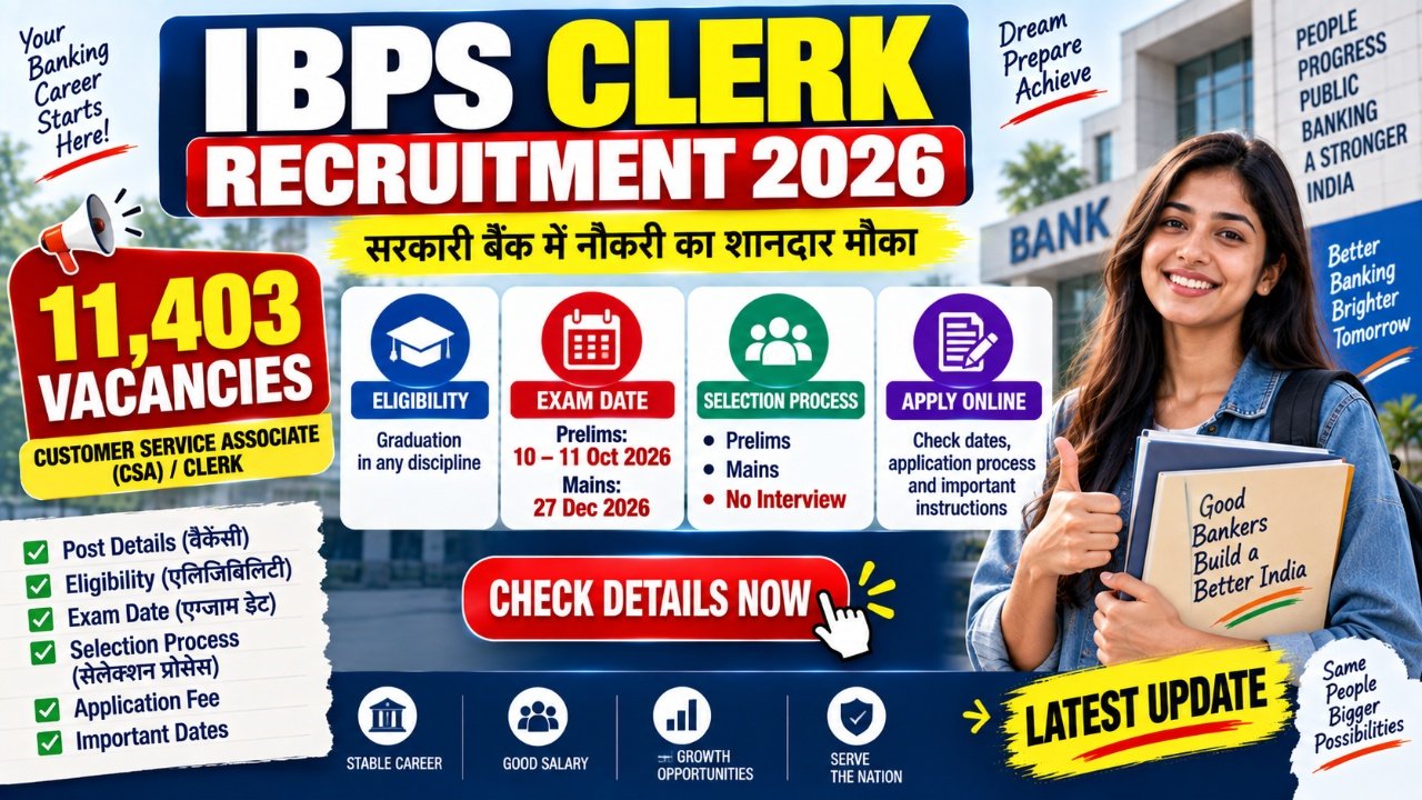 IBPS Clerk Recruitment 2026